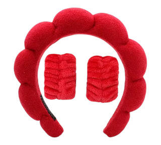 Cerchietto in spugna per tenere indietro i capelli durante la skincare o la detersione.