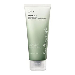 Detergente schiumoso ANUA Heartleaf Quercetinol per pulizia profonda dei pori, ideale per rimuovere impurità e sebo, 150ml