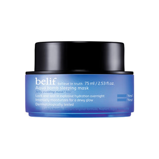 Rigenera la pelle durante la notte con la maschera Aqua Bomb. Idratazione intensa e pelle luminosa al risveglio.