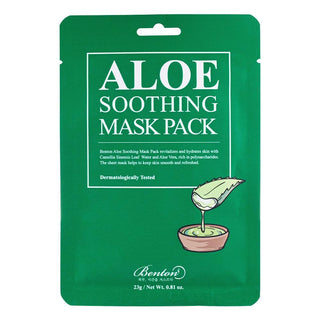 Maschera lenitiva Benton con il 48% di aloe vera naturale. Idrata e calma la pelle sensibile in soli 20 minuti.