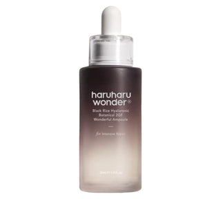 HaruHaru Wonder Black Rice Botanical 2GF Ampoule: formula innovativa con EGF e FGF, perfetta per idratare e migliorare l'elasticità della pelle grazie al riso nero fermentato.