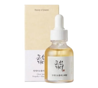 Glow Serum di Beauty of Joseon, con estratti di propoli, niacinamide e erbe medicinali coreane per una pelle luminosa e uniforme.