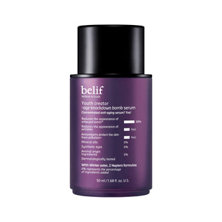 Siero anti-età Belif per ridurre rughe e pori. Con Serina e Vitamine.