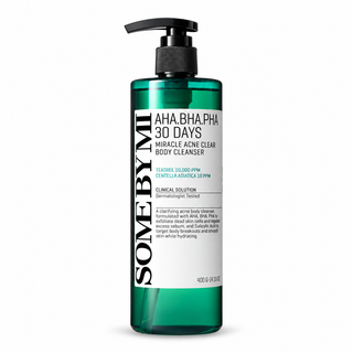 Detergente corpo coreano anti-acne Some By Mi AHA BHA PHA 30 Days Miracle Acne Body Cleanser 400g per schiena petto e spalle