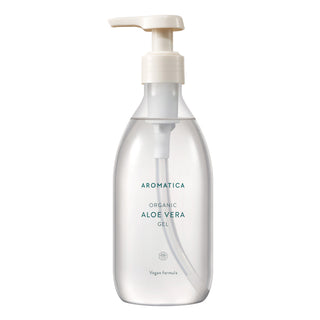 Gel di aloe vera biologica al 95% Aromatica Organic Aloe Vera Gel lenitivo e doposole per viso e corpo