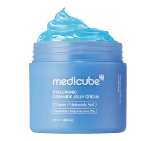 Medicube Hyaluronic Ceramide Jelly Cream 50ml crema viso coreana gel idratante con 10 tipi di acido ialuronico ceramidi e peptidi