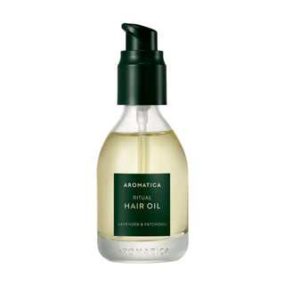 Olio per capelli senza siliconi Aromatica Lavender e Patchouli Ritual Hair Oil 50ml con 9 oli vegetali argan e jojoba